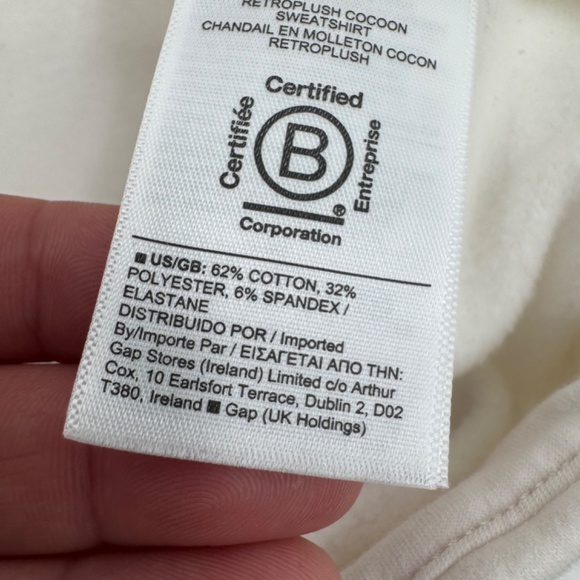 Athleta Hoodie Women Large Ivory Retroplush Cocoon Sleeveless Comfy Oversized - Picture 8 of 12